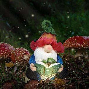 Vườn Gnome bức tượng nhựa Gnome bức tượng ôm rùa năng lượng mặt trời đèn Led ngoài trời mùa hè trang trí cho sân vườn trang trí - Product Image 1
