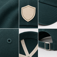 Casquette de baseball Dad Cap en sergé de coton à 6 panneaux, avec patch tissé classique et lignes épurées, pour l'exportation, idéale pour les acheteurs de cadeaux d'entreprise, facile à réapprovisionner