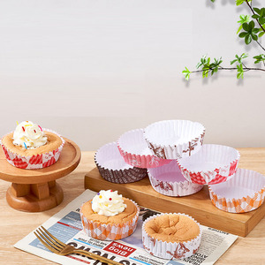 Revestimiento de papel para magdalenas y pasteles al por mayor, tazas para hornear magdalenas, revestimiento redondo antiadherente desechable para pasteles, molde para hornear de papel, cuenco sin <span class=keywords><strong>olor</strong></span> - Product Image 1