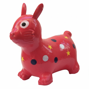 Máquina de Juego Inflable de Conejo Rojo de Plástico FEZA con Estrellas y Puntos para Niños, Personalizable en Inglés - Product Image 2