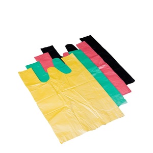 Prix d'usine de haute qualité biodégradable personnalisé sac de t-shirt en plastique multicolore pour l'emballage des courses - Product Image 5