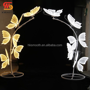 SMOOTH Hot Sales Wedding Butterfly Led Luminous butterfly Prop <b>Arch</b> LED light Butterfly <b>Arch</b> <b>for</b> Wedding Party Aisle <b>Decor</b> - Product Image 3