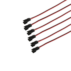 Cáp kết nối dây dẫn đồng mạ thiếc, đầu nối JST 2 chân đực cái tùy chỉnh, kiểu pigtail, dùng cho đèn LED dải - Product Image 5