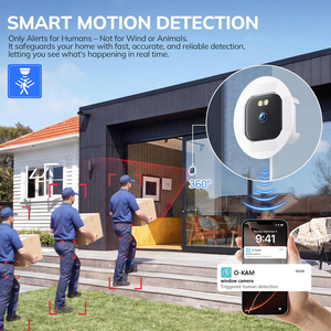 กล้องรักษาความปลอดภัยแบบมีสาย 3MP สำหรับติดหน้าต่าง กล้องวงจรปิดภายในอาคาร HD WiFi 2.4G&<span class=keywords><strong>5G</strong></span> กล้องมองกลางคืนแบบสี ตรวจจับความเคลื่อนไหวด้วย AI สำหรับความปลอดภัยภายในบ้าน - Product Image 3