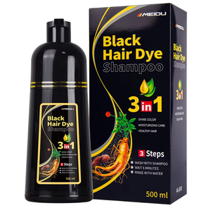 China Manufacturer OEM Custom logo Herbal Permanent Nourishing Black Hair Shampoo for White Hair - Product Image 1