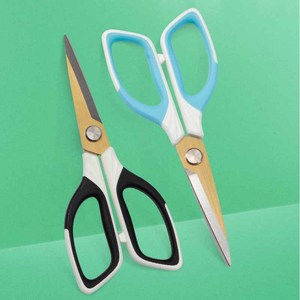 Lu Ban's Work Office Scissors Stainless Steel <b>Titanium</b> Plated Black White Blue White Home Use - Product Image 1