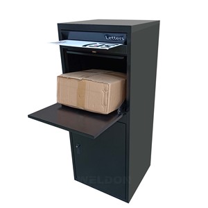 Kim loại thép không gỉ Hộp Thư ngoài trời giao hàng Tủ Đen bưu kiện hộp thường vụ Hộp Thư Hộp Thư hộp thư letterbox Dropbox - Product Image 2