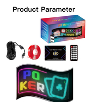 Aplicación de publicidad programable 32*64 Led Car Sign Board Usb 5V Animación de desplazamiento Pantalla digital Led Matrix Panel de luz