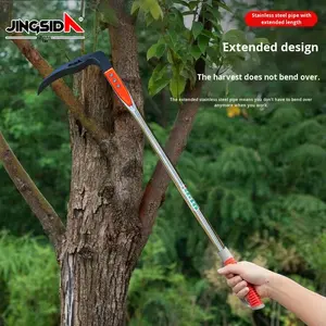 Jingsidaブラック炭素鋼ロングハンドルScythe屋外農業ツールトウモロコシソルガム豆ストロー切削豆ストロー切削工具 - Product Image 3