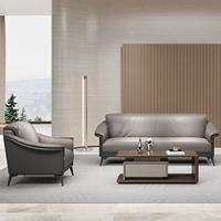 Fabricante de Muebles de Oficina en China, Muebles de Salón de Excelente Calidad, Juego de Sofás Clásico Italiano Moderno 1+1+3 para Sala de Estar