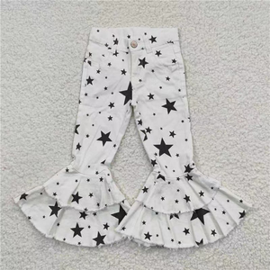 Pantalones Acampanados de Moda para Niña, Primavera-Otoño, con Estampado Tie-Dye, Cintura Ajustable y Bolsillos, Venta al por Mayor - Product Image 6