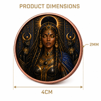 Pièce de collection en cuivre fin .999 de 1 oz, représentant la déesse égyptienne, portrait personnalisé de la reine Anubis, médaille commémorative, vente en gros