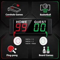 Tableau de score électronique magnétique portable GANXIN avec 2 boutons de contrôle, rechargeable, mini-compteur de points numérique pour jeux de Cornhole