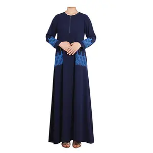 Pakaian Wanita Custom, Baju Jubah Dubai 100% Katun Linen Perjalanan Pernikahan Jalan Burqa Abaya Muslim Gaun Panjang Rami