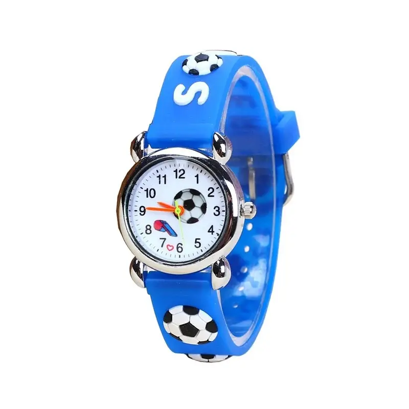3D Jelly Football Whistle cheapest kids silicone cartoon wrist watch