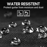 Sac de guitare de 0.35 pouces double bandoulière réglable à la mode noir étui de sac de transport étanche antivol boucle de suspension arrière