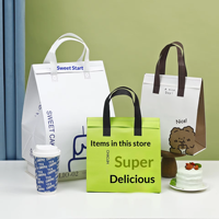 Sac isotherme en aluminium recyclable écologique, sac fourre-tout non tissé isolé, doublure imperméable pour la livraison de nourriture, logo personnalisé