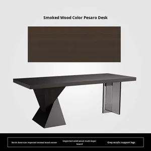 Italiaanse Luxe Minimalistische Moderne Bureau High-End Massief Hout Eenvoudige <span class=keywords><strong>Computer</strong></span> Bureau Voor Thuiskantoor Baas Tafel - Product Image 5