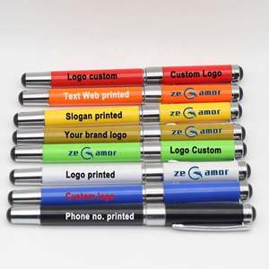 Bolígrafo de Gel 2 en 1 Multifunción con Clip Metálico Amarillo y Tapa, Personalizable con el Logotipo de Zeamor, Punta de 0.5mm, Ideal para Regalos Promocionales - Product Image 1