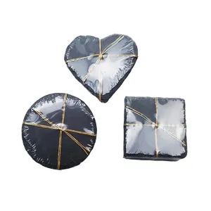 Coaster Slate Coasters Factory Direct 10X10cm Hot Sale Wholesale Black Heart Slate Stone Marble Coaster Sets Of 4