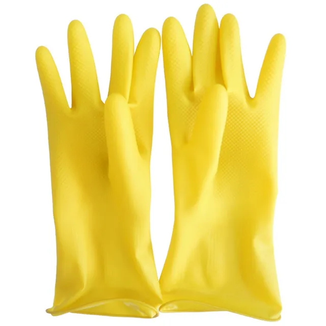 순수 고무 50 g 노란색 가정용 라텍스 장갑 긴 청소 산업용 고무 장갑 안전 작업 하이 퀄리티