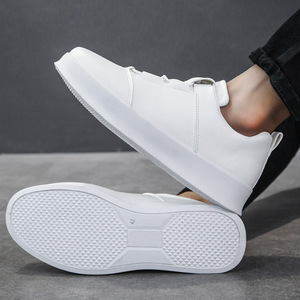 2026 Young Men's Comfortable <b>Height</b> <b>Increasing</b> Flat Sports <b>Shoes</b> Solid Color Leather New Design - Product Image 3