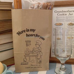 Emballage jetable personnalisé YS pour biscuits à long pain <span class=keywords><strong>sac</strong></span> à pain en papier <span class=keywords><strong>maison</strong></span> biodégradable <span class=keywords><strong>sac</strong></span> en papier kraft pour boulangerie sucre alimentaire - Product Image 4