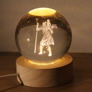 Adorno <span class=keywords><strong>de</strong></span> Escritorio <span class=keywords><strong>de</strong></span> Ángel <span class=keywords><strong>de</strong></span> Cristal <span class=keywords><strong>de</strong></span> Dibujos Animados al por Mayor, Bola Creativa <span class=keywords><strong>de</strong></span> Comercio Exterior 2026, Luz Nocturna 3D Tallada Brillante - Product Image 4