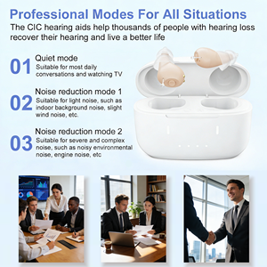 เครื่องช่วยฟังดิจิตอลแบบ CIC ขนาดเล็ก มองไม่เห็น ซ่อนในรูหู ชาร์จได้ สำหรับผู้สูงอายุ  ลดราคาพิเศษ - Product Image 5