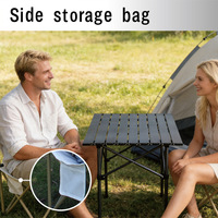 Ensemble de table et chaises pliantes d'extérieur 3 pièces, table de camping portable en aluminium