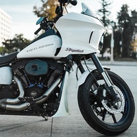 Advanblack Spoiler inférieur en fibre de verre pour HD M8 Softail Breakout / Street Bob / Low Rider 2018 et plus avec grille métallique