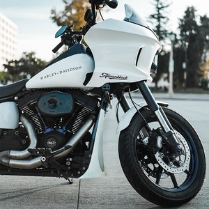 Advanblack Spoiler Inferiore in Fibra di Vetro per HD M8 Softail Breakout / Street Bob / Low Rider 2018 e Successivi con Griglia Metallica - Product Image 2