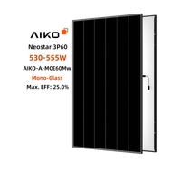 Panneau solaire AIKO 555W MCE60Mw Technologie ABC Module photovoltaïque mono-cristallin de type N pour usage commercial et résidentiel