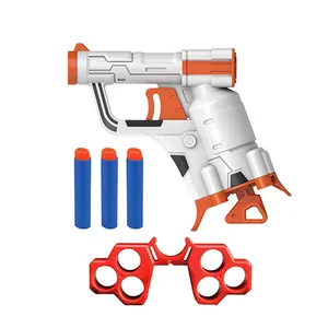 Space Wars Air Pistol Gun Toy with Soft Rubber Tipped Foam Darts and 6 Shot Storage