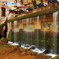 Conception libre personnalisée intérieure extérieure Led tenture murale cascade