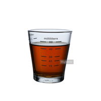 Tasse en verre borosilicate HIGHWIN 60 ml, réutilisable, résistante à la chaleur, écologique, tasse à mesurer pour le café, pour la maison et le bureau
