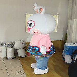 Costume <span class=keywords><strong>de</strong></span> mascotte <span class=keywords><strong>de</strong></span> <span class=keywords><strong>lapin</strong></span> <span class=keywords><strong>de</strong></span> dessin animé adorable, respirant, pour adultes, pour festivals et événements, plusieurs tailles - Product Image 2