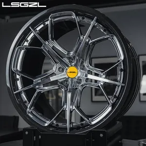 LSGZL Custom 2 Piece Forged Wheel 20 22 24 26 Inch Car Wheel 5x130 5x114.3 5x120 For Bmw Benz Porsche Ferrari