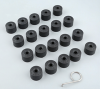 Couvercle de Valve de pneu de voiture, moyeu de roue automobile, boulon d'écrou Anti-poussière, décoration, couvercle de vis antivol noir