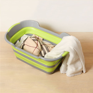 <span class=keywords><strong>Cubo</strong></span> de lavado portátil plegable de silicona TPR para el hogar, cesta de plástico plegable para almacenamiento de <span class=keywords><strong>ropa</strong></span> <span class=keywords><strong>sucia</strong></span> - Product Image 5