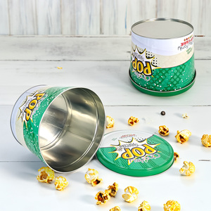 <span class=keywords><strong>JYB</strong></span> venta al por mayor 3L/5L/10L/15L cilindro verde palomitas de maíz metal lata cubo con tapa - Product Image 6