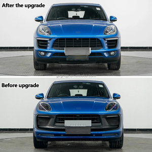 Kit de carrosserie pour <span class=keywords><strong>Porsche</strong></span> <span class=keywords><strong>Macan</strong></span> 2014-2021 95B, mise à niveau vers 95B.3 <span class=keywords><strong>2023</strong></span>, pare-chocs avant et arrière, kit de lifting ancien vers nouveau avec feux de jour à LED, matériau PP - Product Image 3