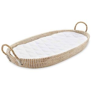Moses <span class=keywords><strong>Basket</strong></span> Fralda Bag Crianças Handmade Baby Caddy Algodão Corda Boho Organizer Eco Friendly <span class=keywords><strong>Changing</strong></span> Holder Para Mesa Bege - Product Image 2