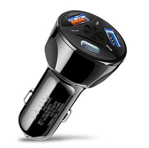 Multi Port Car Charger Dual <b>USB</b>+PD Car Charging PD Fast Charging <b>USB</b>+<b>Type</b>-<b>C</b> Interface Car Charging Head - Product Image 2
