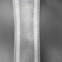Ruban en tissu nylon transparent ZhenDe double usage de 10 cm, design traditionnel, modèle ZD082 pour accessoires de rideaux