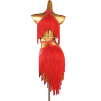 Robe de concours de danse latine 2026 professionnelle à franges pour Cha-Cha Samba, jupe de danse de salon avec strass
