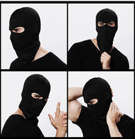 En gros Mode Baclava Casque Chapeaux Logo Personnalisé Moto Ski Masque 2 Trous Deux Tactique Full Face Balaclava