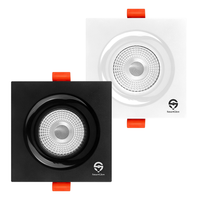 Spot LED encastré carré 5W 7W 9W 12W, luminaire spot LED GU10 G5.3 MR16, cadre rond carré, boîtier encastré LED