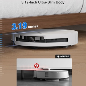 สำหรับ ECOVACS สำหรับหุ่นยนต์ดูดฝุ่นถูพื้น DEEBOT T50 PRO ขนาด 3.19 นิ้ว ดีไซน์บางเฉียบ แรงดูด 15000Pa ระบบป้องกันผมพันกัน ZeroTangle 2.0 ระบบทำความสะอาดขอบพื้น TruEdge แบตเตอรี่แบบแห้ง - Product Image 5