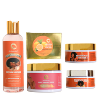 Ensemble de soins de la peau blanchissant à la carotène OEM ODM, cinq pièces, feuille d'or 24 carats, élimine l'acné, éclaircit, hydrate